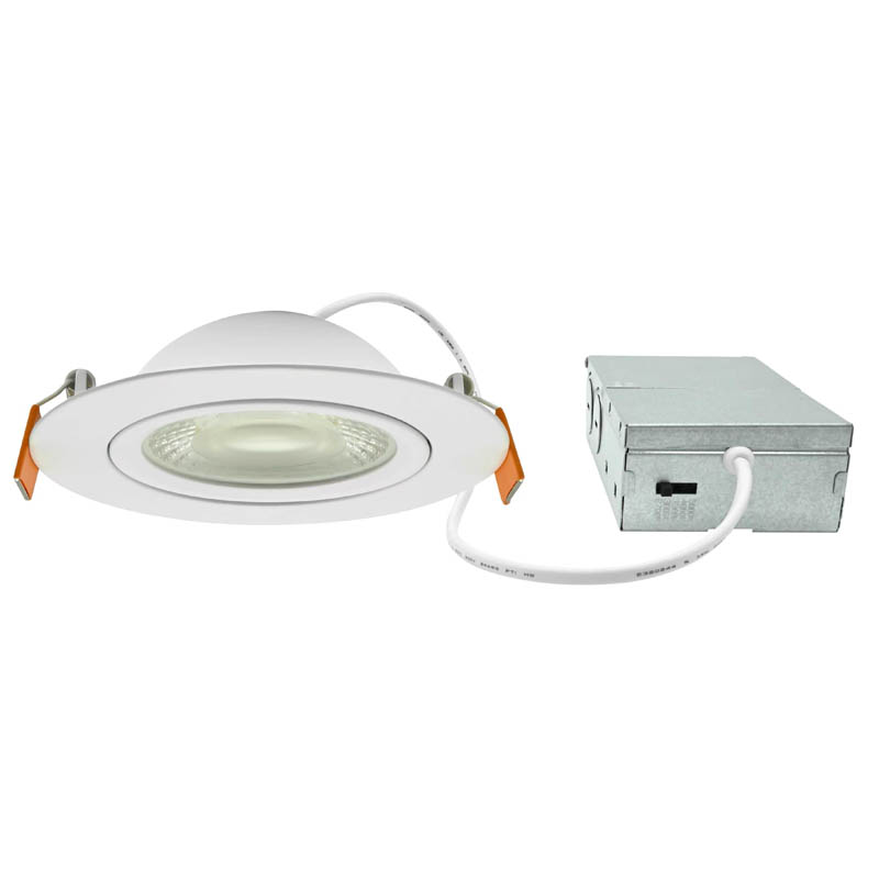 HOMESTAR 5CCT Round Floating Gimbal Recessed Downlight with Junction Box, Dimmable LED Recessed Ceiling Light